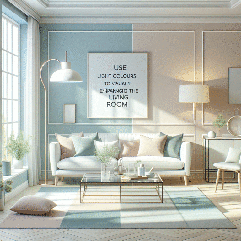 utiliza colores claros para ampliar visualmente la sala